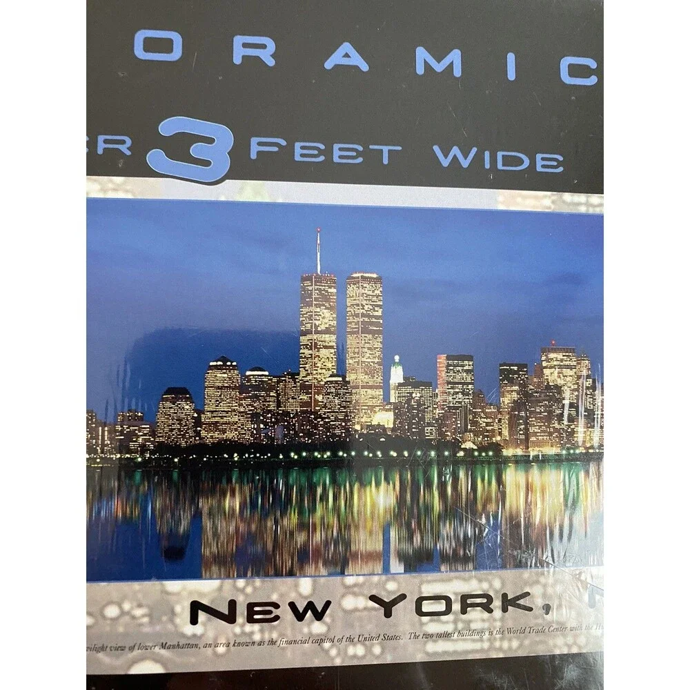 New York City Skyline Panoramic Jigsaw Puzzle Twin Towers 765 Piece Sealed